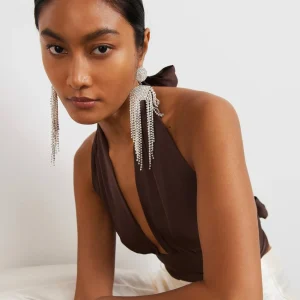 Gina Tricot Cindy Satin Top Coffee Bean boutiqued en ligne 6