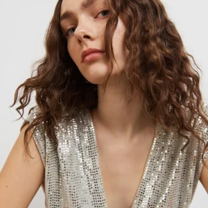 Gina Tricot Crissy Top Silver en france 6
