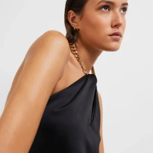 vente chaude Gina Tricot Amber Chain Top Black 6