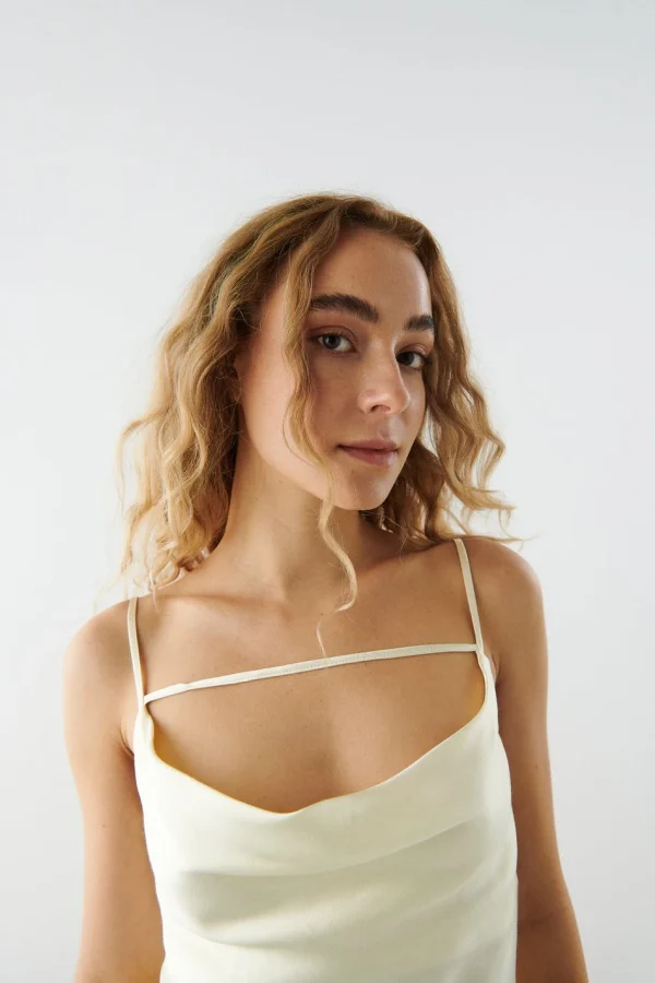 Gina Tricot Amelie Cowlneck Singlet Lemon qualité supérieure 3