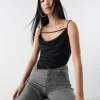 Gina Tricot Amelie Cowlneck Singlet Black soldes 8