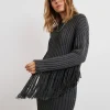 luxe soldes Gina Tricot Tuva Knitted Sweater Dk Grey Melange 8