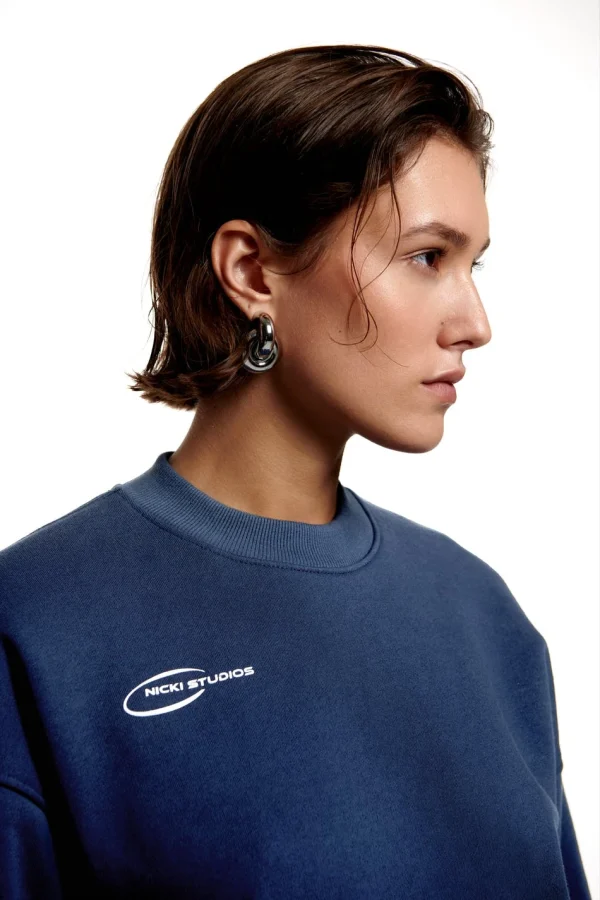 fashioniable Gina Tricot Nicki Sweatshirt Mood Indigo 3