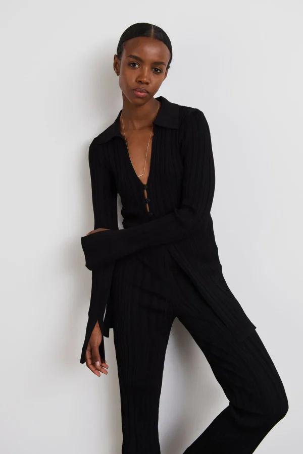 belle Gina Tricot Rita Knitted Cardigan Black 1