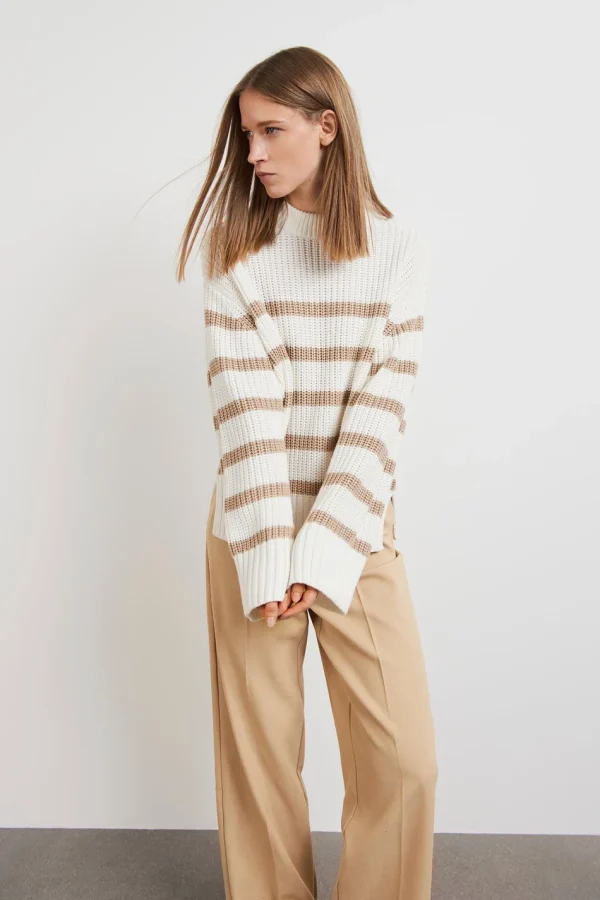 Gina Tricot Alba Knitted Sweater White/beige Str marque pas cher en ligne 1