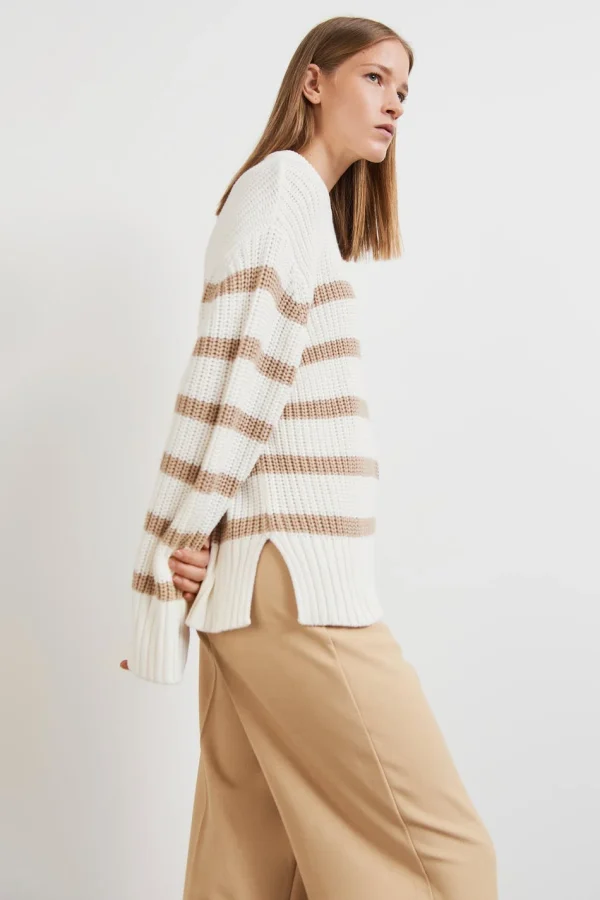Gina Tricot Alba Knitted Sweater White/beige Str marque pas cher en ligne 3
