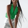 Gina Tricot Vendela Top Green ﻿soldes 10
