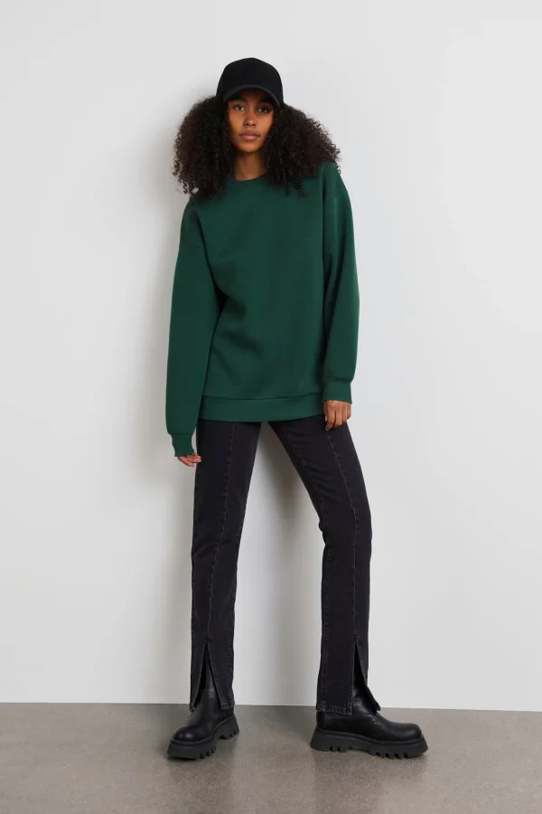 Gina Tricot Basic Long Sweatshirt Trekking Green Achat 3