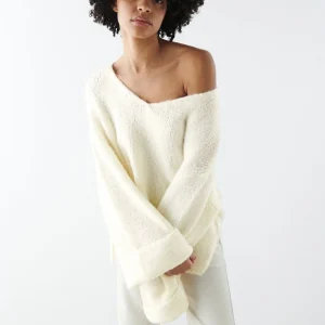 Gina Tricot Sasha Knitted Sweater Warm White en france 6