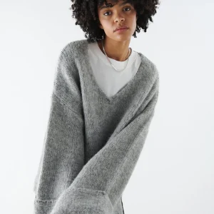 Gina Tricot Sasha Knitted Sweater Mid Grey Mel Prestation Et Rapide 6