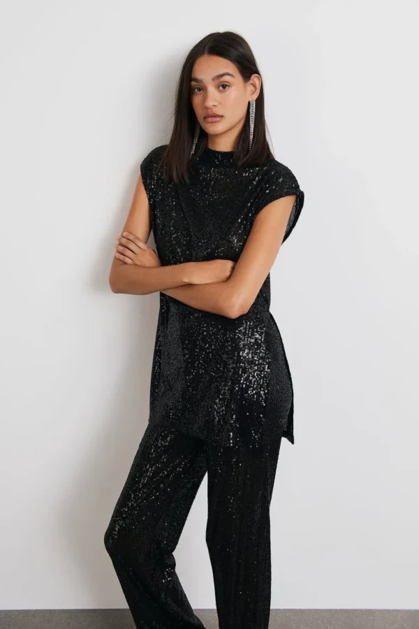 shopping pas cher Gina Tricot Yvette Longline Top Black 1