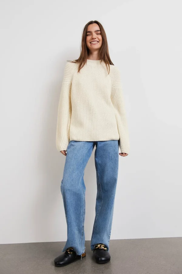 mode Gina Tricot Remy Knitted Sweater Warm White 3
