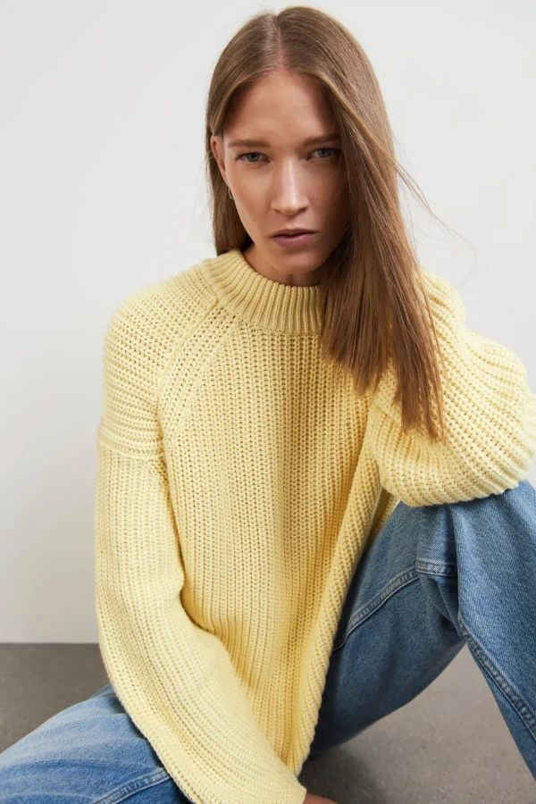 SOLDES TOUT À Gina Tricot Remy Knitted Sweater Double Cream 3