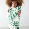 Gina Tricot Ohio Knitted Sweater Green Stripe a Prix Discount 8