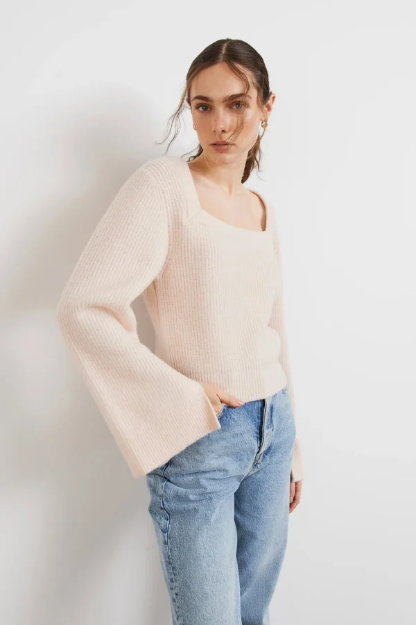 Satisfait ou Remboursé Gina Tricot Darja Knitted Sweater Dusty Peach 1