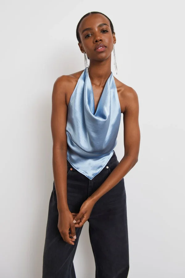 Retour Facile et Gratuit Gina Tricot Stina Top Dusty Blue 1