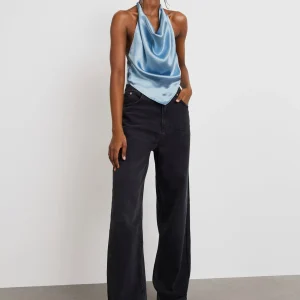 Retour Facile et Gratuit Gina Tricot Stina Top Dusty Blue 6