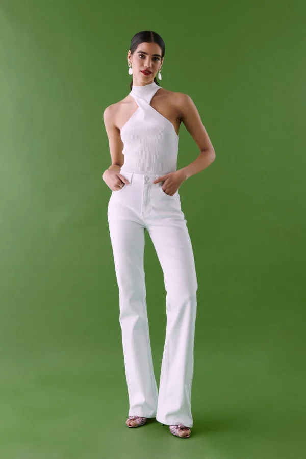 remise en ligne Gina Tricot Twist Knitted Top Offwhite 3