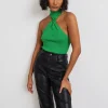 REMISE Gina Tricot Twist Knitted Top Kelly Green 10