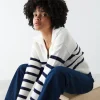 Gina Tricot Hilma Knitted Sweater Blue/stripe soldes de Noël 10