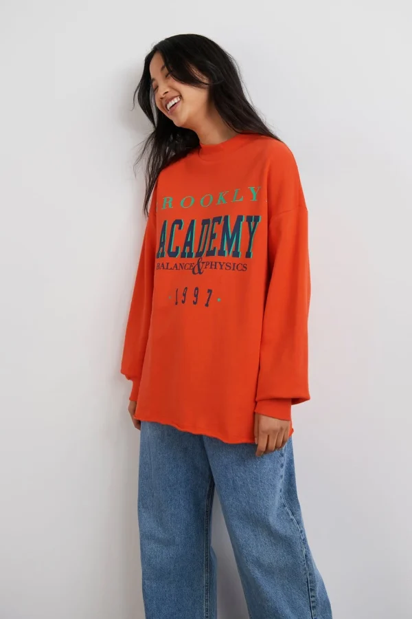 Gina Tricot Lisen Sweater Mandarin Red vente à bas prix 1