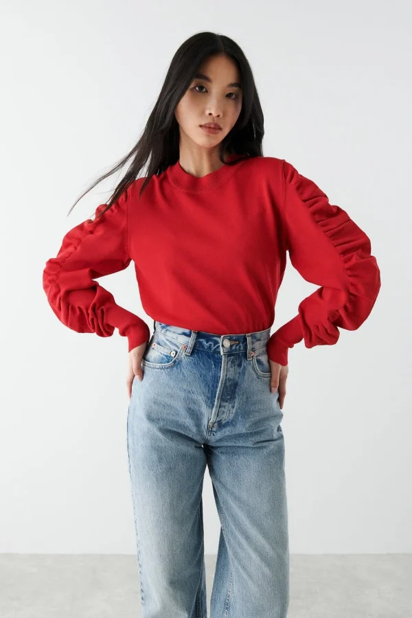 à prix très bas Gina Tricot Kay Knitted Sweater Red 1