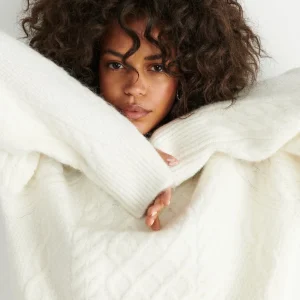 Gina Tricot Marie Knitted Sweater Warm White luxe soldes 6