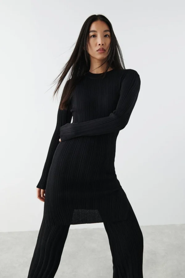 Gina Tricot Sofie Knitted Top Black soldes officiel 1
