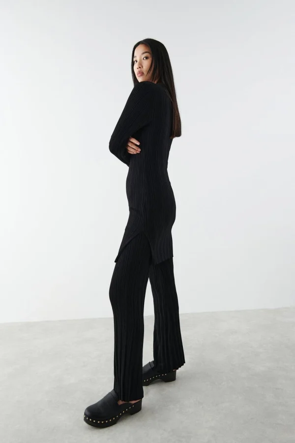 Gina Tricot Sofie Knitted Top Black soldes officiel 3