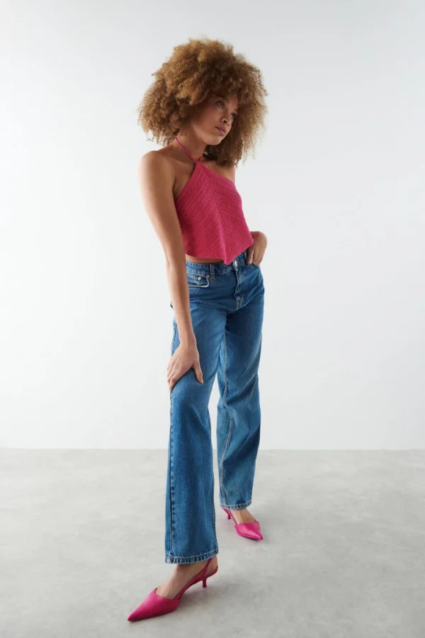 Acheter Maintenant Gina Tricot Ylvie Crochet Top Carmine Pink 3