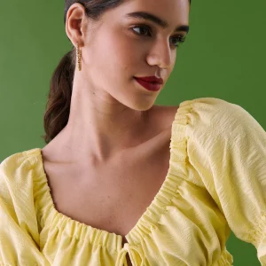Gina Tricot Minna Top Pastel Yellow Top ventes 6