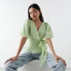 vente en ligne Gina Tricot Myra Wrap Top Gleam 8