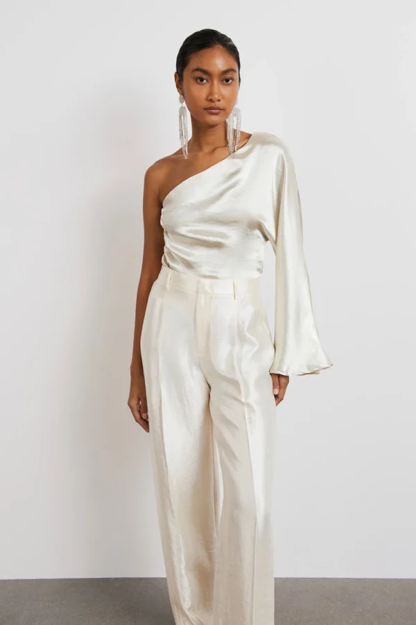 Gina Tricot Susan One Shoulder Top Egret mode 1