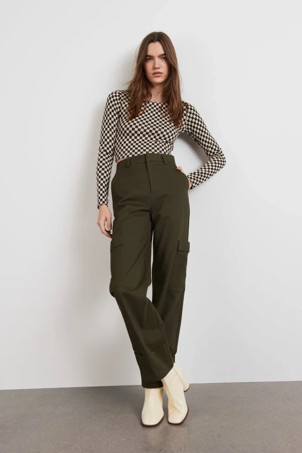 Gina Tricot Margie Top Browncheck soldes de Noël 3