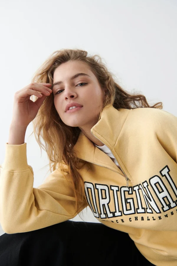 grande promotion Gina Tricot Mindy Zip Sweater Marzipan 3