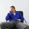 Gina Tricot Valarie Knitted Cardigan Blue en ligne 8