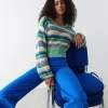 boutique en ligne france Gina Tricot Lena Knitted Sweater Multi Stripe 10