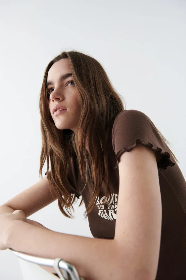 belle Gina Tricot Sandy Top Brown/grove 3
