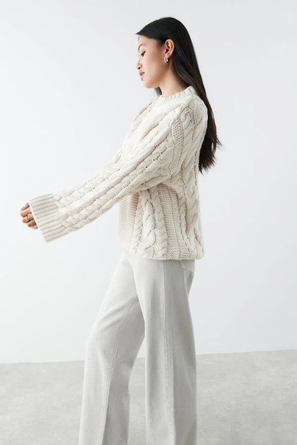 mode pas chere Gina Tricot Chunky Cable Knitted Sweater Kitt 1