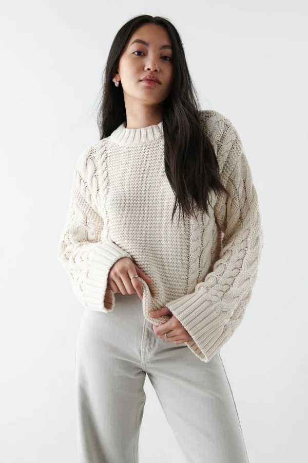 mode pas chere Gina Tricot Chunky Cable Knitted Sweater Kitt 3
