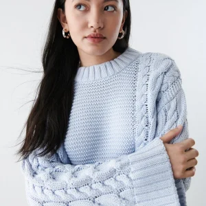 Gina Tricot Chunky Cable Knitted Sweater Heather Réductions 6