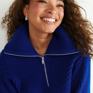 Gina Tricot Viviette Knitted Sweater Cobolt Blue soldes pas cher 6