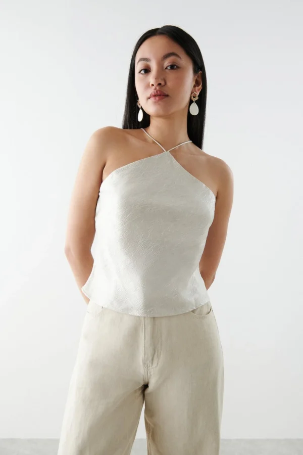 Gina Tricot Sandy Glitter Singlet Silver en ligne officielle 1