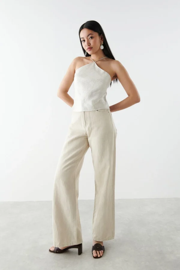 Gina Tricot Sandy Glitter Singlet Silver en ligne officielle 3