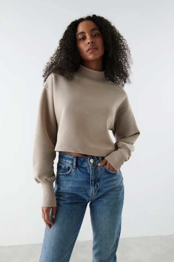 grande marque pas cher Gina Tricot Sabina Sweater Simply Taupe 3