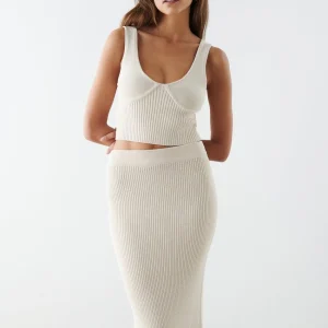 Gina Tricot Rita Knitted Top Warm White magasins pour 6