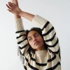 Gina Tricot Disa Knitted Sweater Whitecap/stripe marque pas cher 10