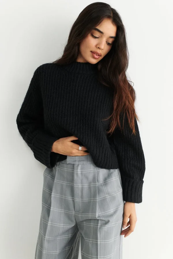 Nouveau Gina Tricot Clara Knitted Sweater Black 1