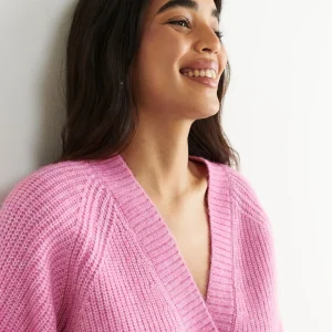 Gina Tricot Valarie Knitted Cardigan Wild Orchid aux meilleurs prix 6