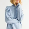 Gina Tricot Livia Knitted Sweater Zen Blue boutiqued en ligne 10